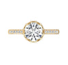2 Carat Double Prong Lab Grown Round Diamond Engagement Ring in 18K Yellow Gold
