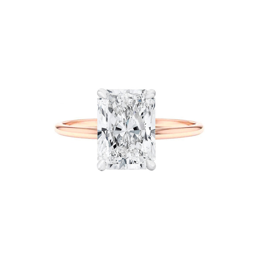 1 Carat Radiant Cut Diamond Engagement Ring in 18K Gold