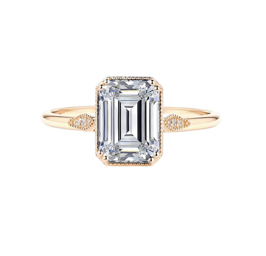 4 Carat Emerald Cut Diamond Ring, 4ct Emerald Diamond Engagement Ring, CVD  Diamond, Lab Grown Engagement Ring, IGI CERTIFIED, F VS1 - Etsy