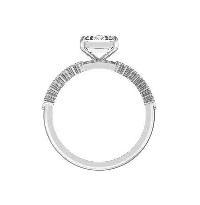 Ariana 3 Carat Emerald Cut Lab Diamond Engagement Ring in 18K Gold