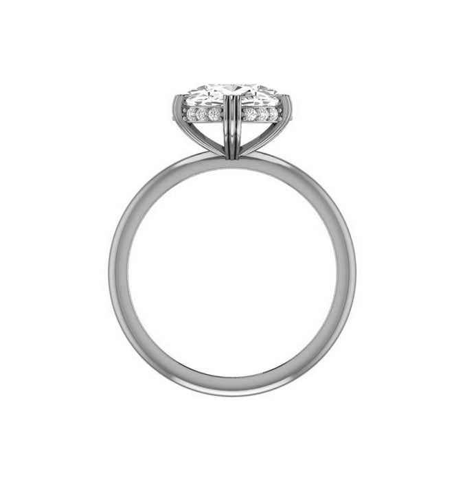 Aspen 3 Carat Oval Lab Grown Diamond Engagement Ring in 18K Gold
