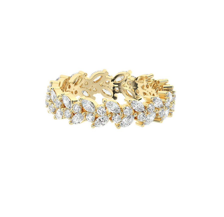Aubrey Marquise Diamond Wedding Ring in 18K Gold