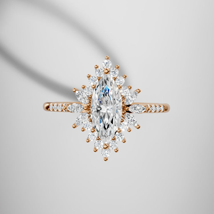 Camille Marquise Lab Grown Diamond Engagement Ring