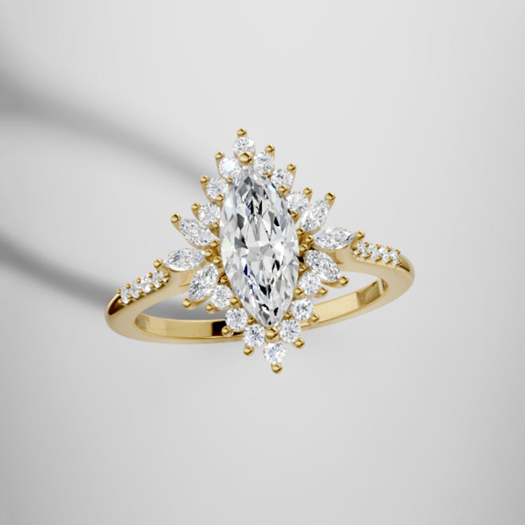 Camille Marquise Lab Grown Diamond Engagement Ring