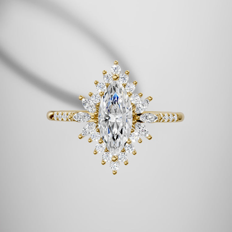 Camille Marquise Natural Diamond Engagement Ring