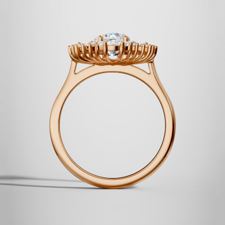 rose gold - round