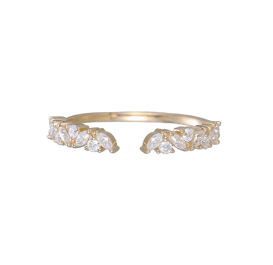 Delilah Open Marquise Diamond Wedding Ring in 14K Gold