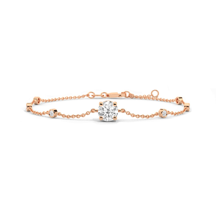 rose gold diamond bracelet