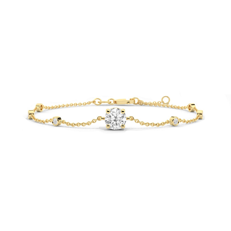 yellow gold diamond bracelet