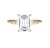 Elara 1 Carat Emerald Cut Natural Diamond Engagement Ring in 18K Gold - GEMNOMADS