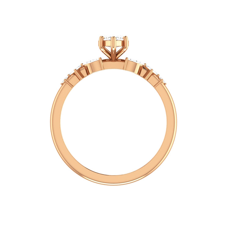 rose gold - marquise