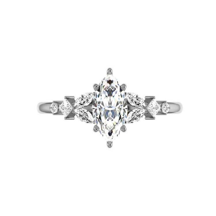 white gold - marquise