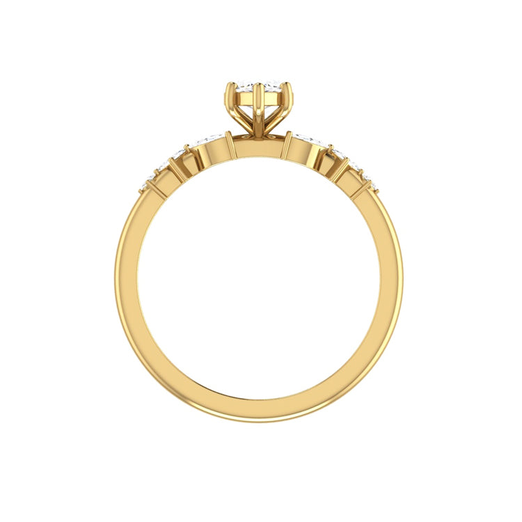 yellow gold - marquise