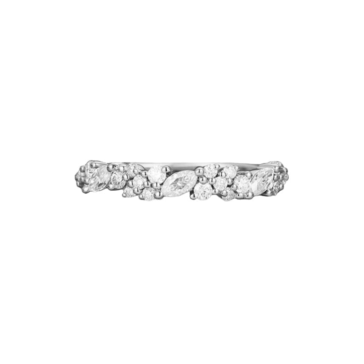 Flora Cluster Diamond Wedding Ring