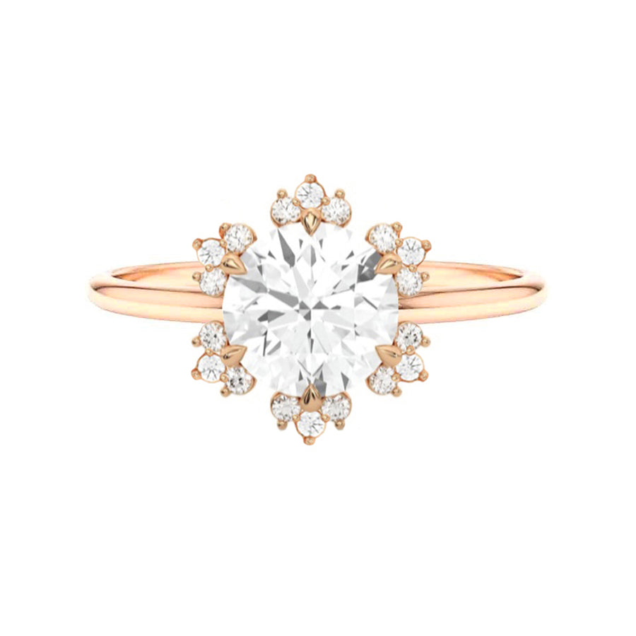 Into The Bloom 2 Carat Round Lab Grown Diamond Engagement Ring