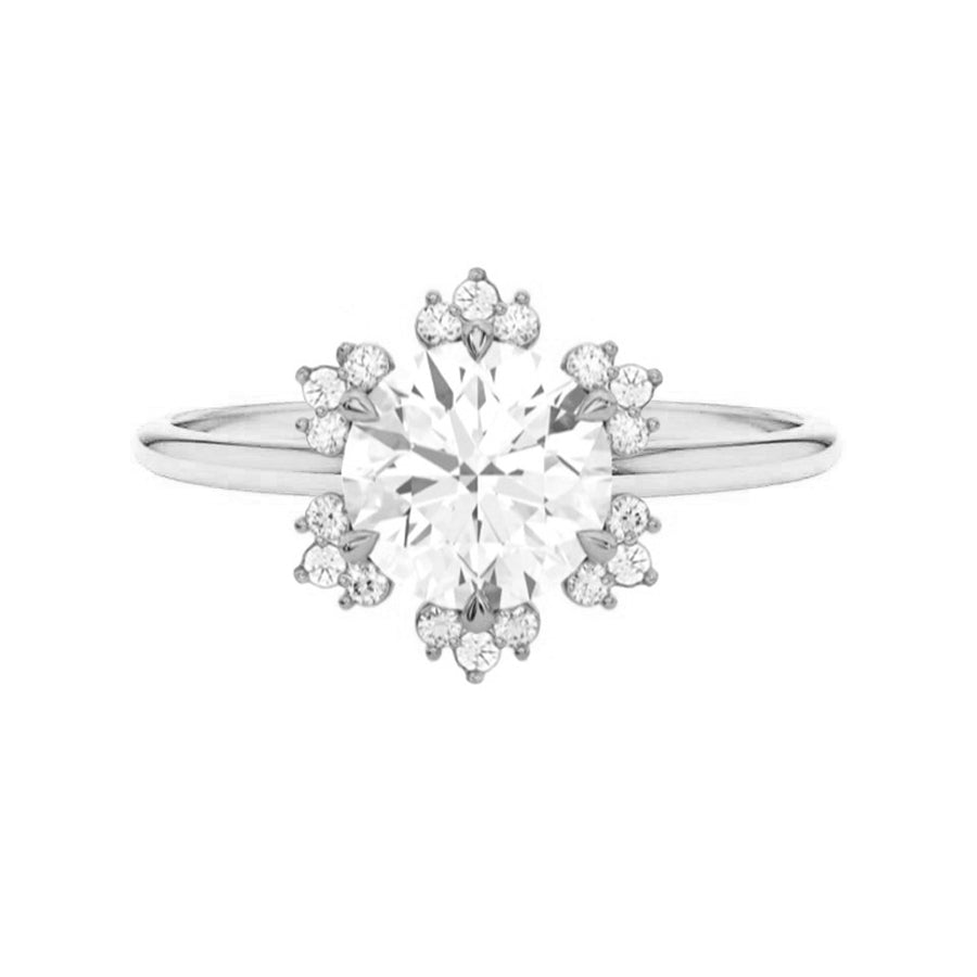 Into The Bloom 2 Carat Round Lab Grown Diamond Engagement Ring