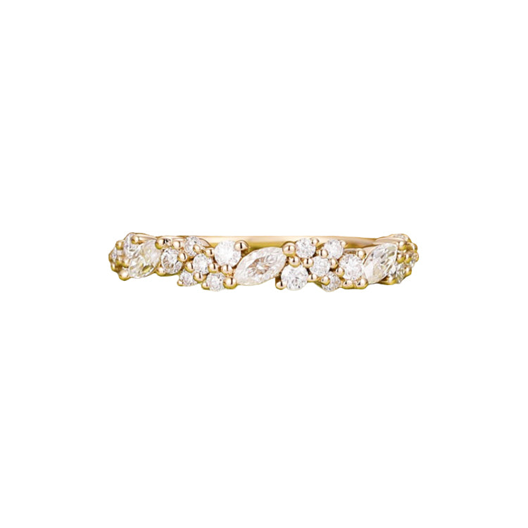 Flora Cluster Diamond Wedding Ring