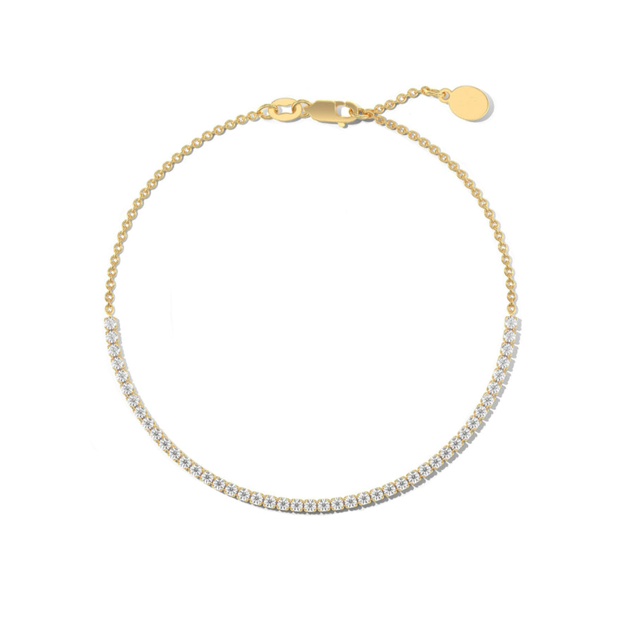 diamond tennis bracelet yellow gold