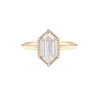 Elongated Hexagonal Lab Grown Diamond Engagement Ring in 18K Yellow Gold