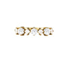 Hexagonal Diamond Wedding Ring in 18K Yellow Gold