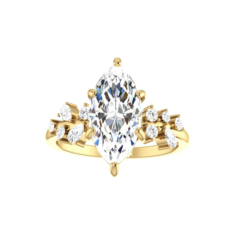 yellow gold - marquise