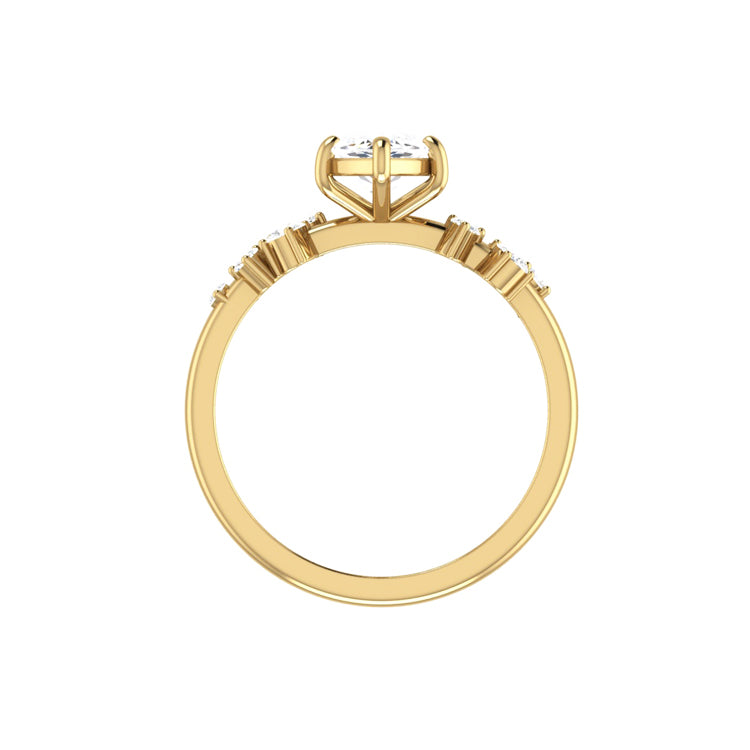 yellow gold - marquise