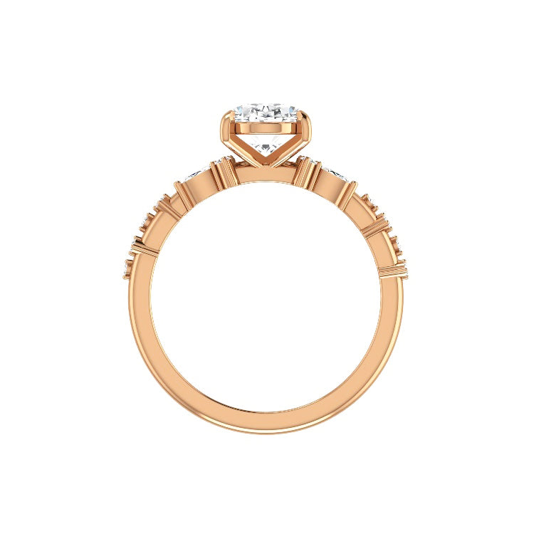 rose gold - oval