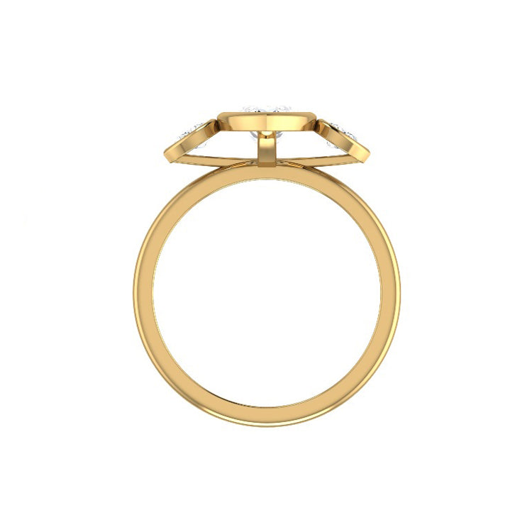 yellow gold - marquise