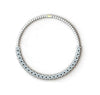 Floral Lab Grown Diamond Tennis Necklace in Yellow Gold