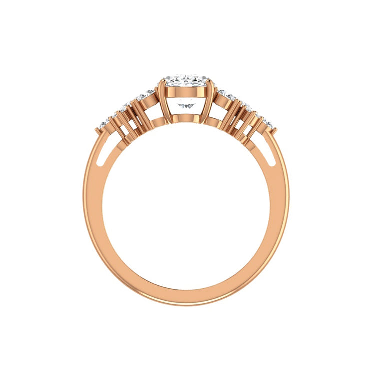 rose gold - oval