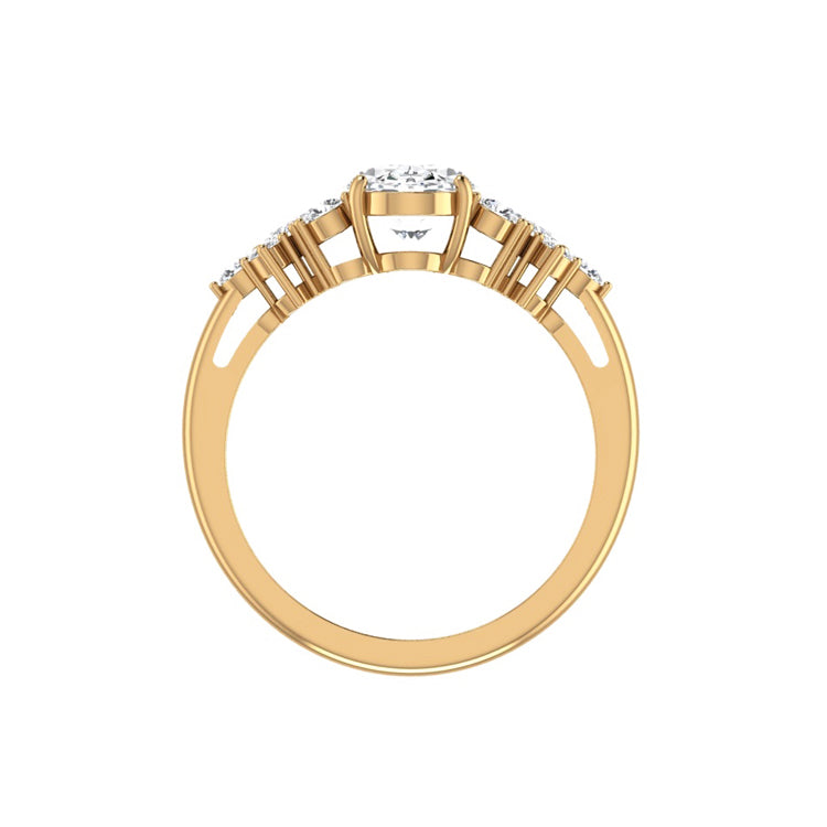 yellow gold - oval