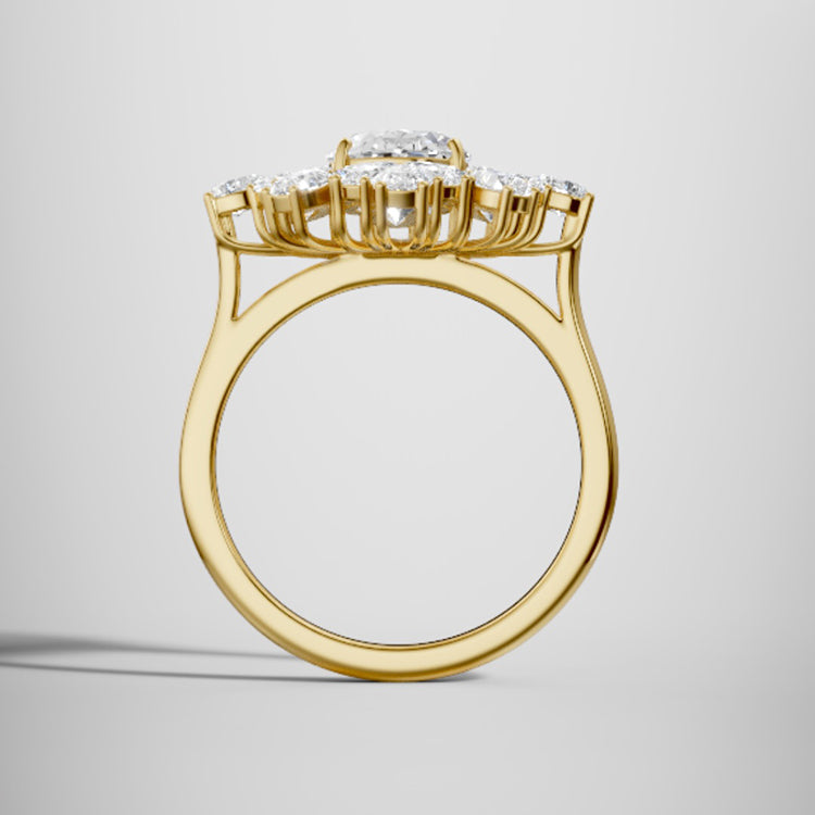 yellow gold - oval