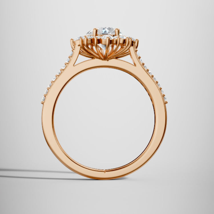 rose gold - round