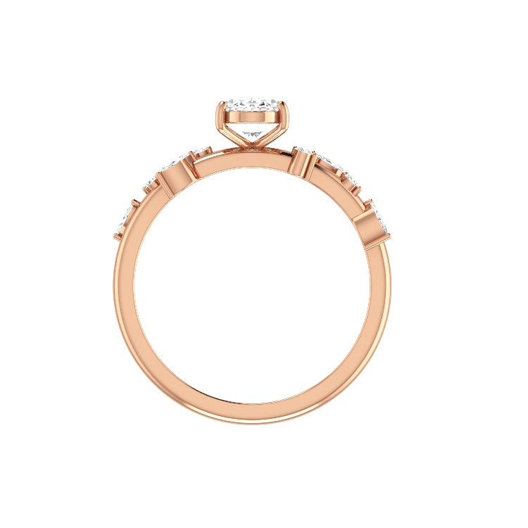 rose gold - oval