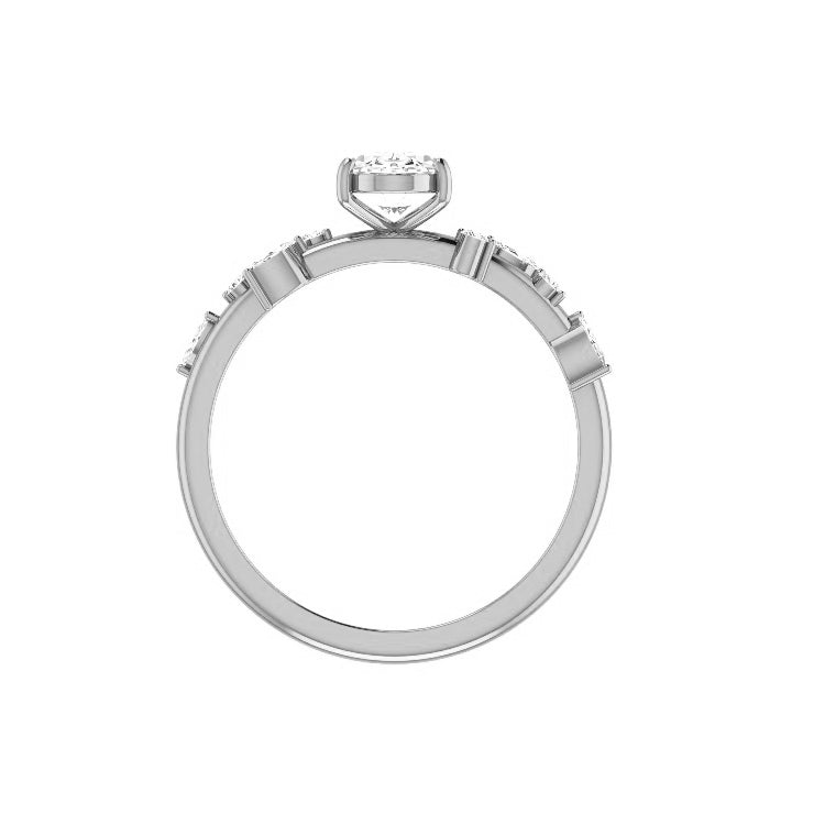 white gold - oval