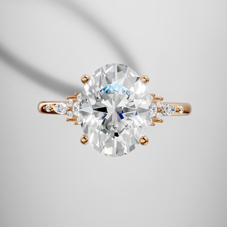 Olivia 2 Carat Lab Grown Oval Diamond Engagement Ring