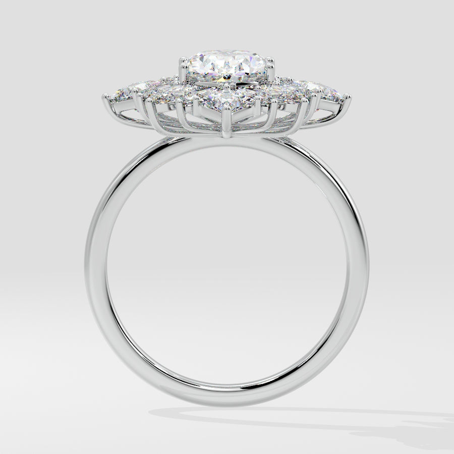 Audrina Art Deco 2 Carat Lab Grown Diamond Engagement Ring in 18K Gold
