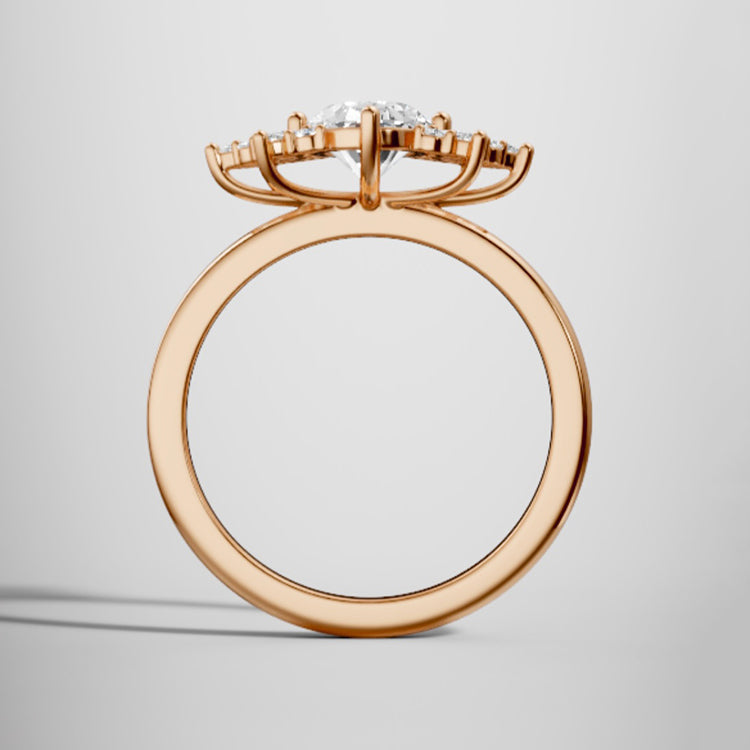 rose gold - oval