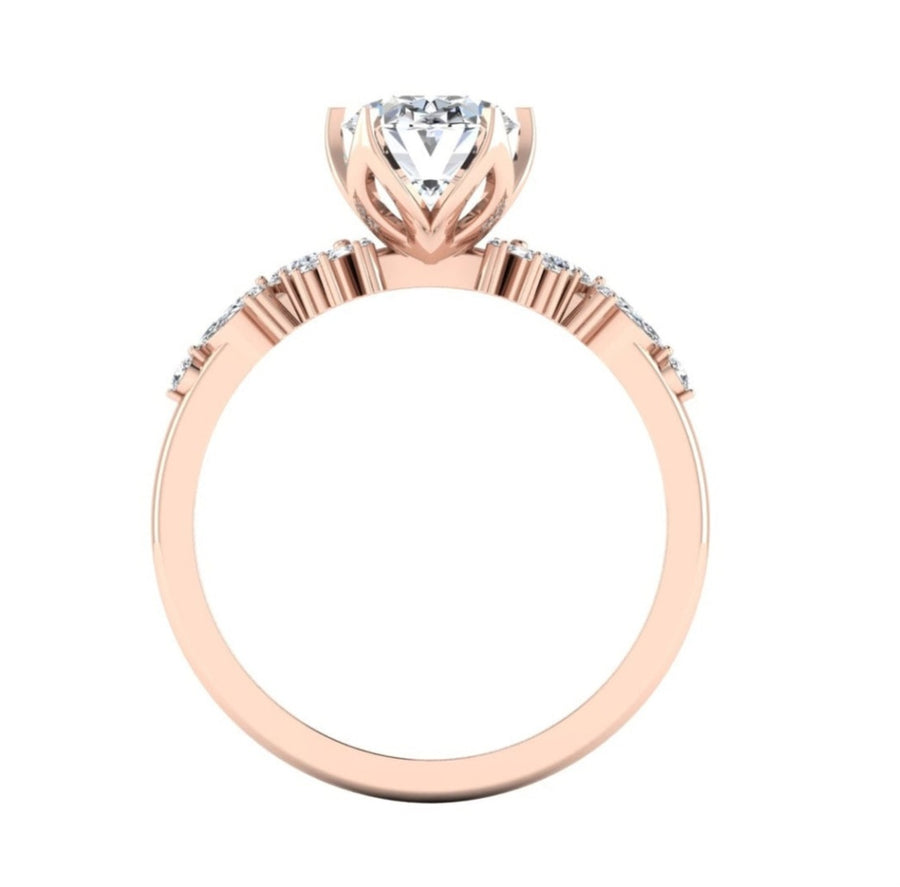 Fiora 2 Carat Radiant Cut Lab Grown Diamond Engagement Ring in 18K Gold