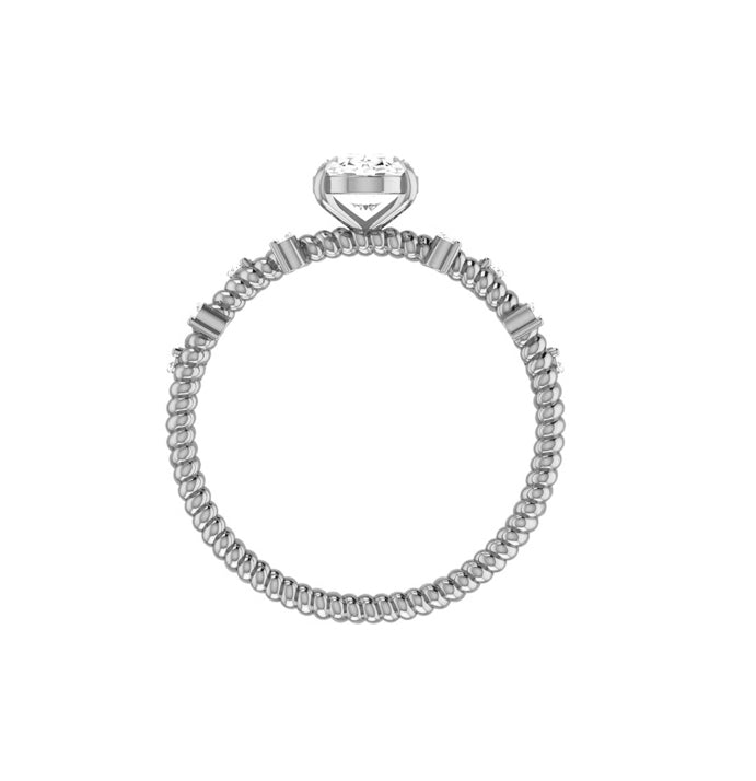 white gold - oval