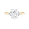 3 Carat Lab Elongated Cushion Cut Diamond Engagement Ring With Cadillac Diamonds