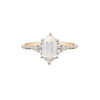 Vintage Art Deco Hexagonal Natural Diamond Engagement Ring in 18K Yellow Gold