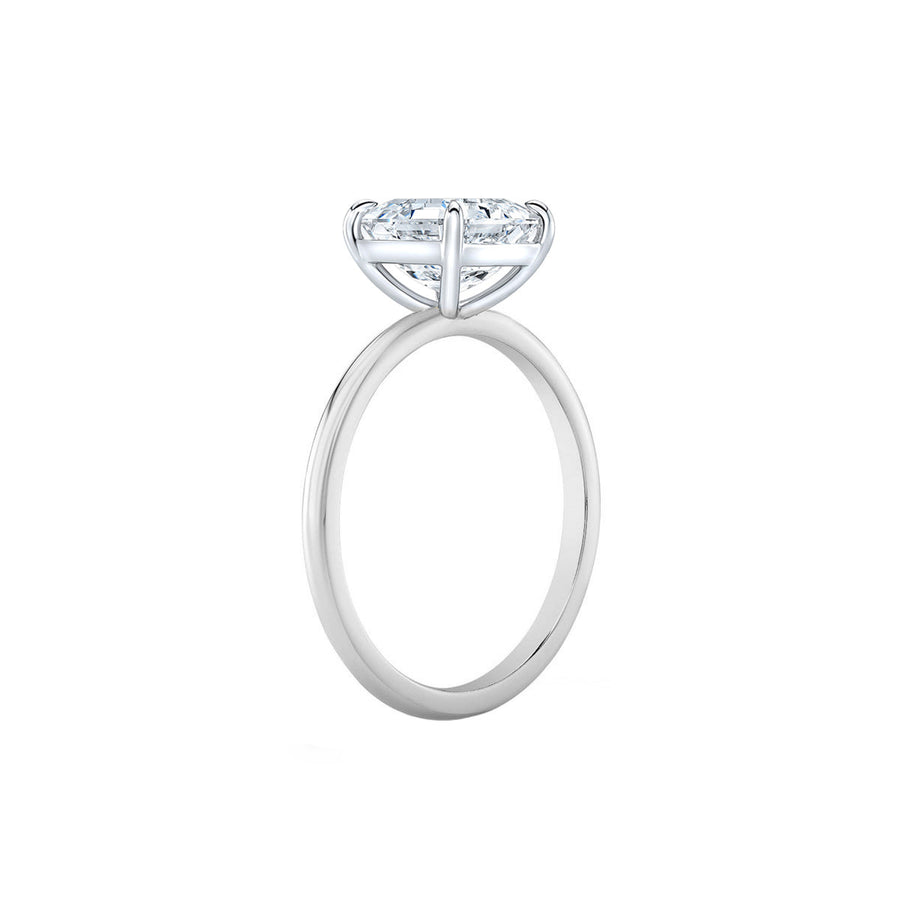 4 Carat Lab Grown Radiant Cut Solitaire Diamond Engagement Ring