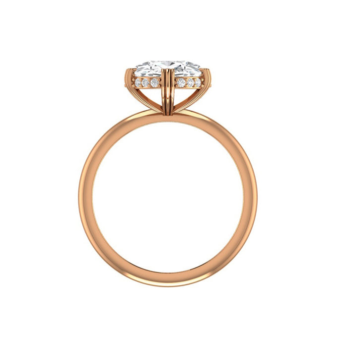 solitaire oval diamond engagement ring rose gold