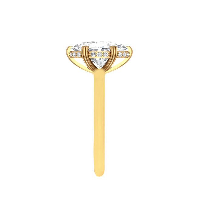 solitaire oval diamond engagement ring yellow gold