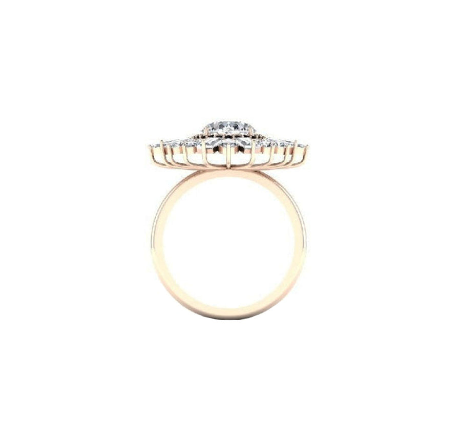 Vienna Art Deco 2.5 Carat Lab Grown Diamond Engagement Ring in 18K Gold