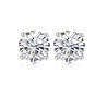 1 Carat Total Weight Diamond Stud Earrings in 14K White Gold - GEMNOMADS
