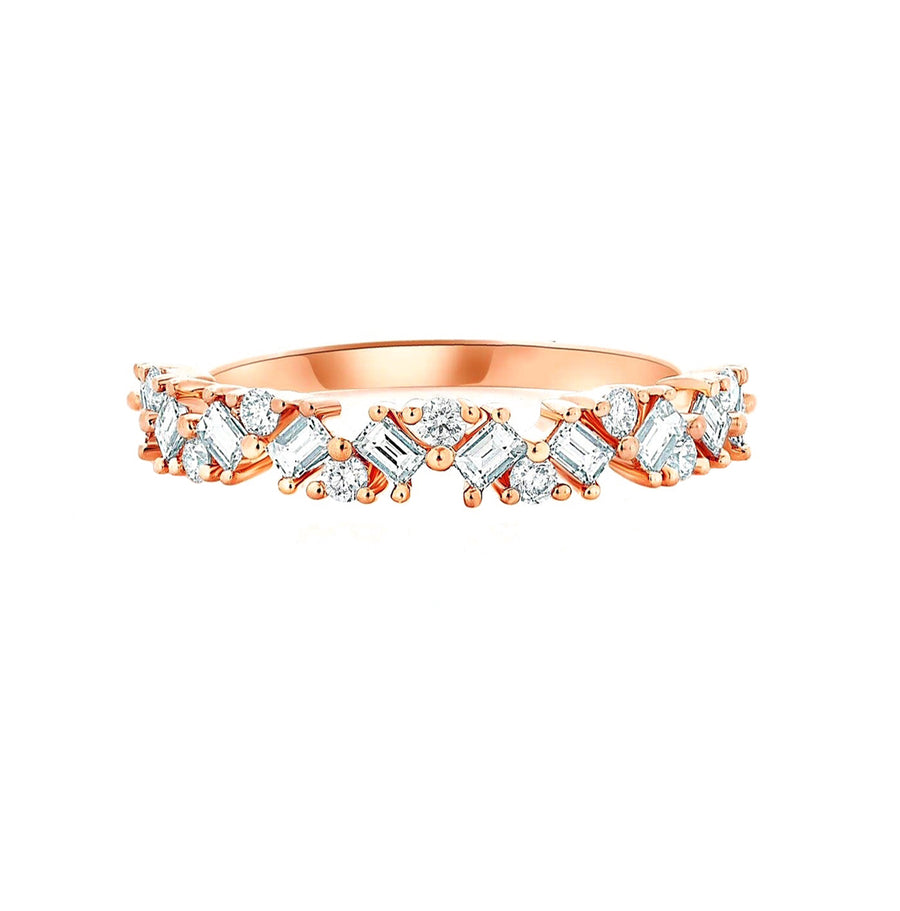 Aurora Baguette Diamond Wedding Ring in 14K Gold
