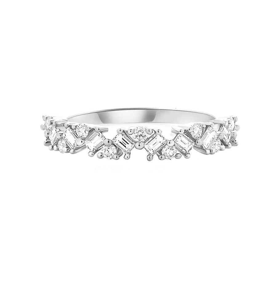 Aurora Baguette Diamond Wedding Ring in 14K Gold