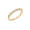 14K Gold Diamond Cluster Wedding Ring - GEMNOMADS